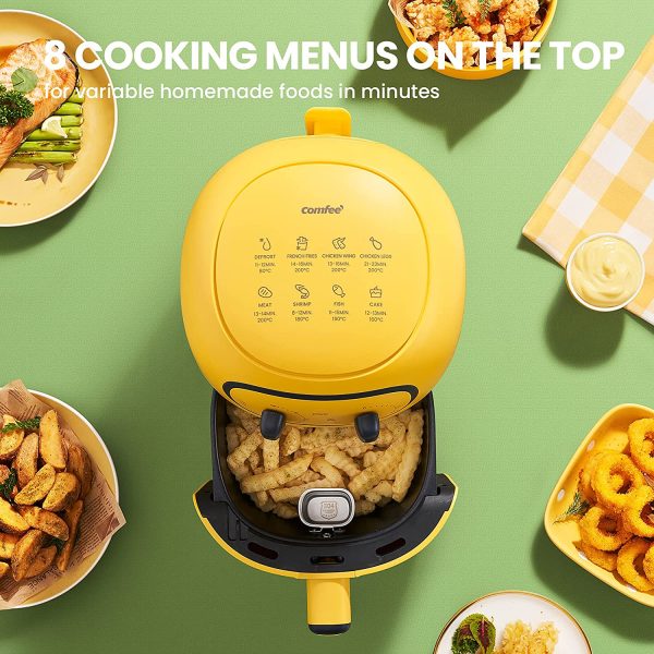Air Fryer COMFEE MonsterChef with 3L Frying , Yellow - ZAPEU